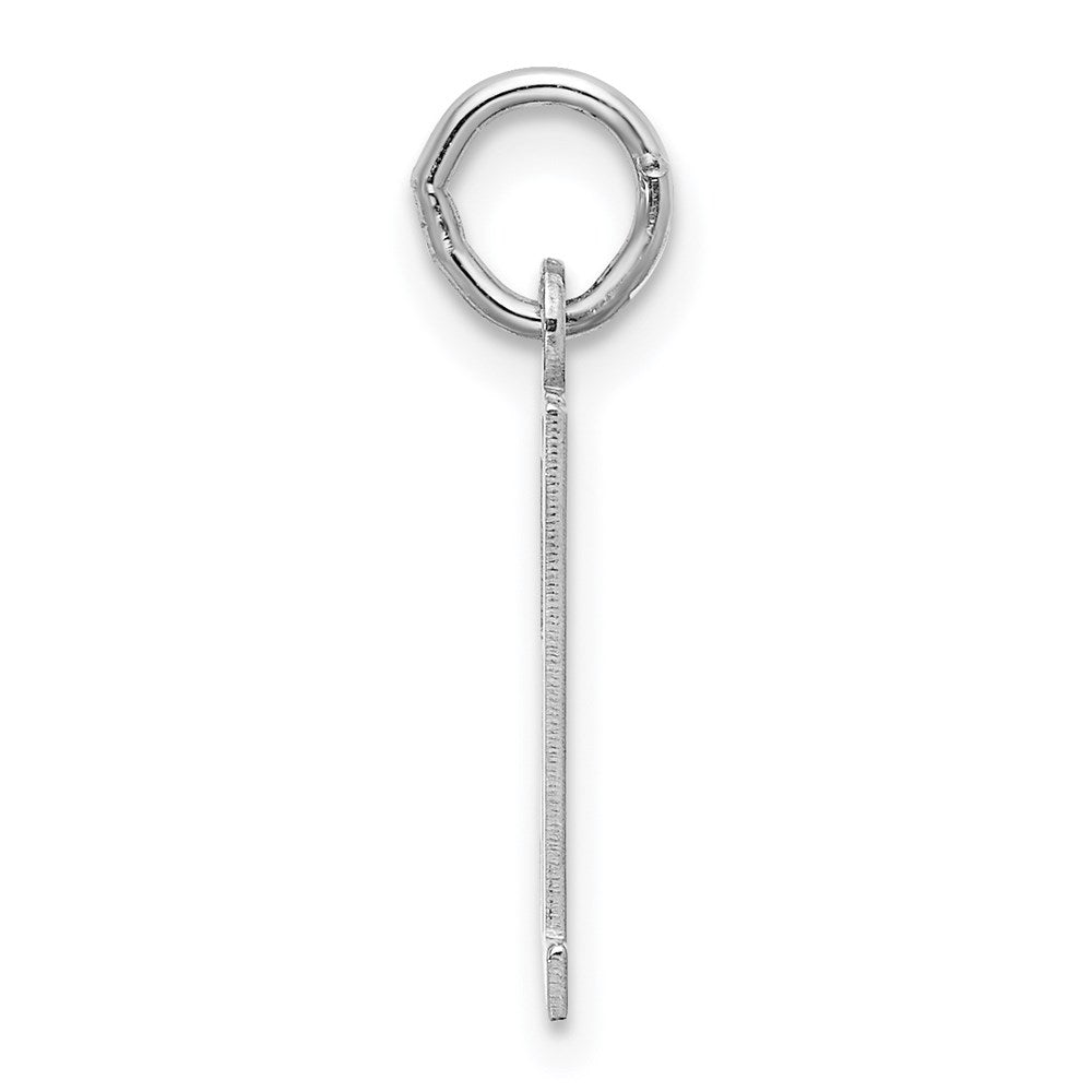 Sterling Silver/Rhodium-plated Elongated Number 51 Charm QES51