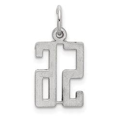 Sterling Silver/Rhodium-plated Elongated Number 56 Charm QES56