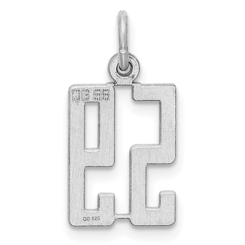 Sterling Silver/Rhodium-plated Elongated Number 59 Charm QES59