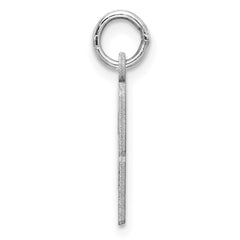 Sterling Silver/Rhodium-plated Elongated Number 63 Charm QES63