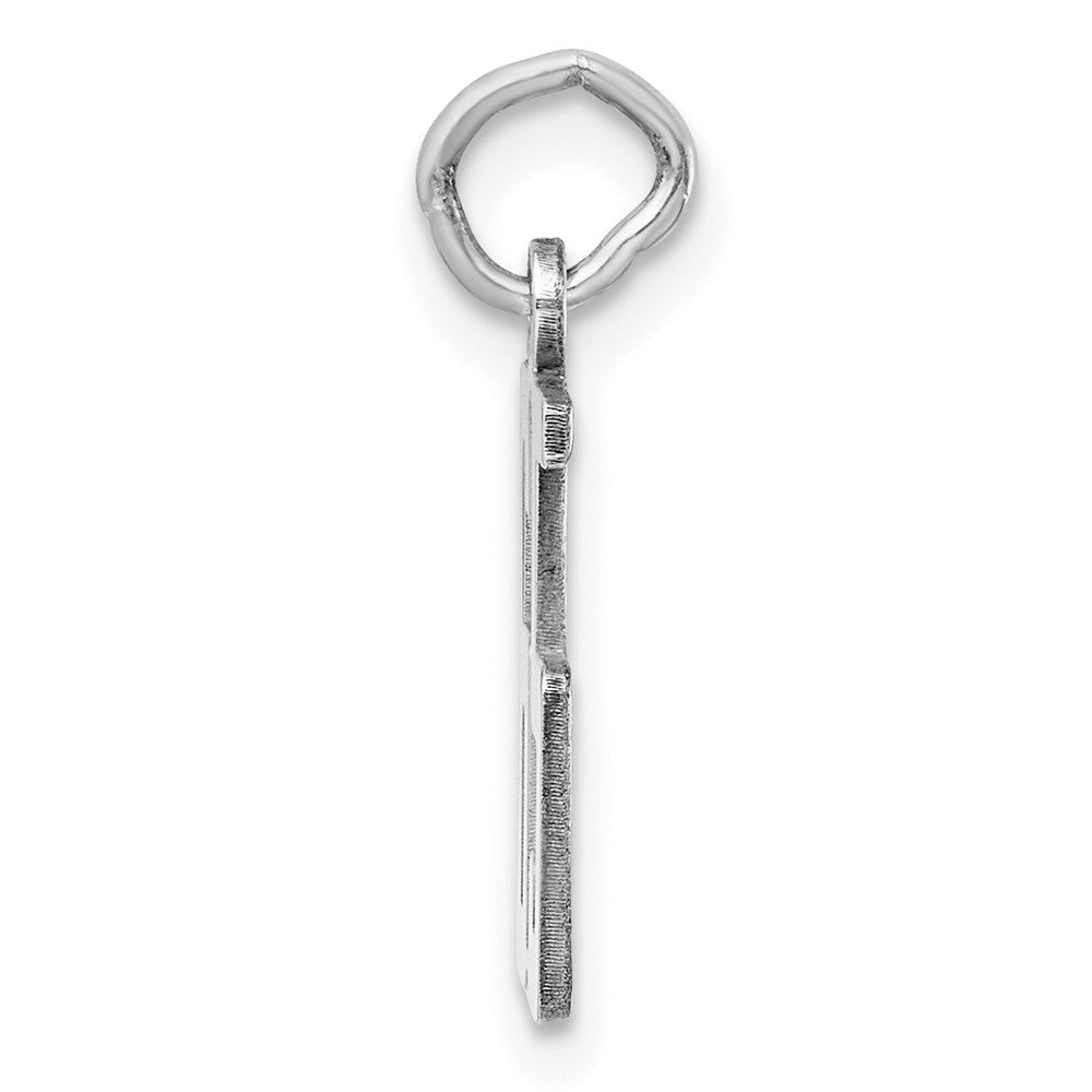 Sterling Silver/Rhodium-plated Elongated Number 65 Charm QES65