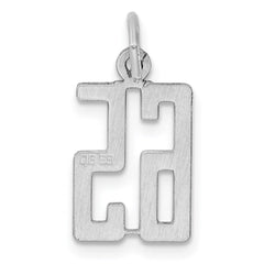 Sterling Silver/Rhodium-plated Elongated Number 65 Charm QES65