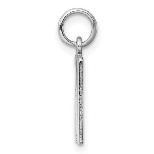 Sterling Silver/Rhodium-plated Elongated Number 70 Charm QES70