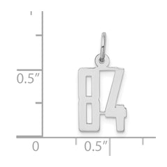 Sterling Silver/Rhodium-plated Elongated Number 84 Charm QES84