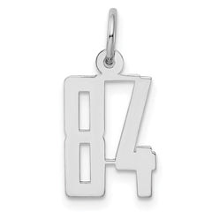 Sterling Silver/Rhodium-plated Elongated Number 84 Charm QES84