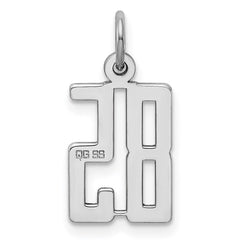 Sterling Silver/Rhodium-plated Elongated Number 85 Charm QES85