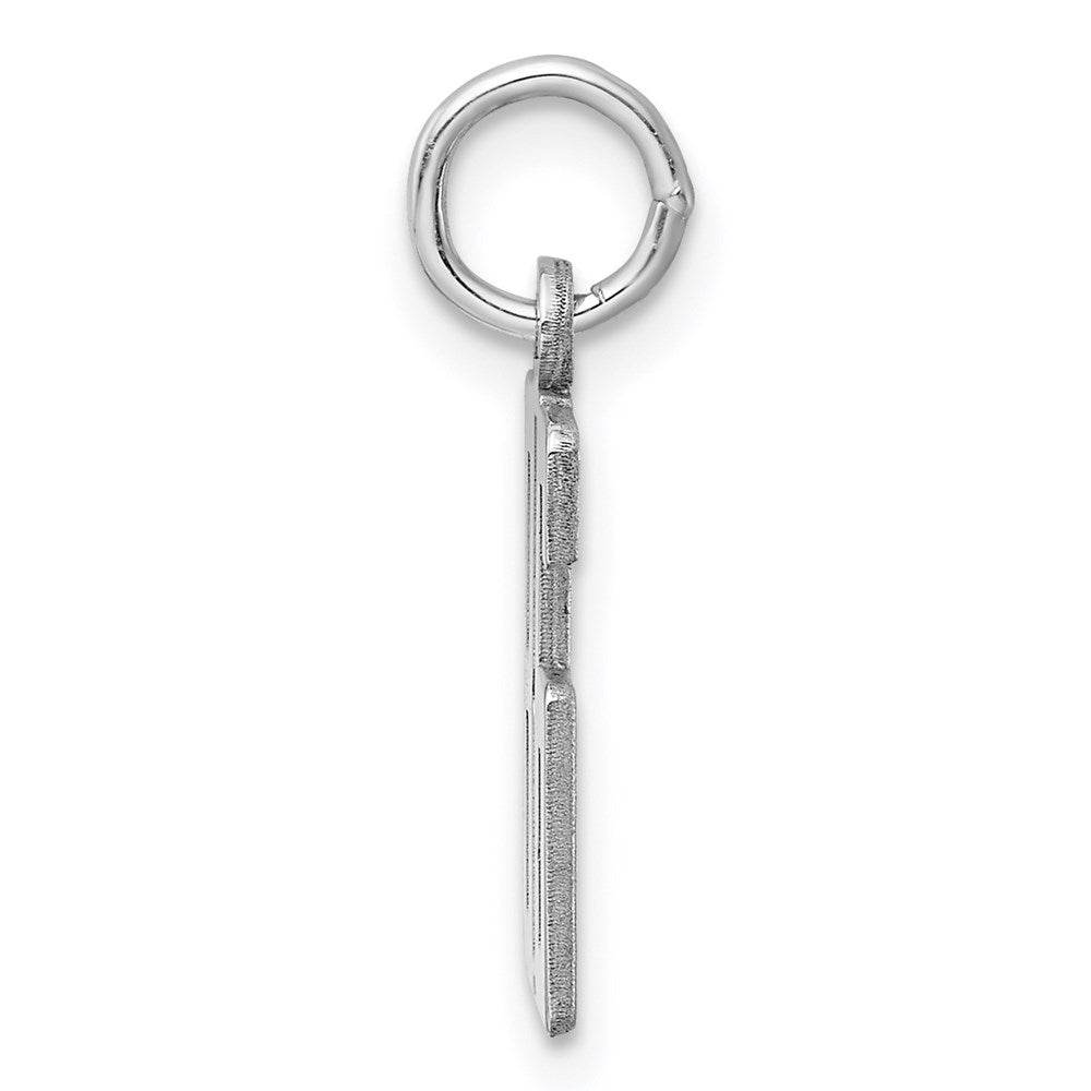 Sterling Silver/Rhodium-plated Elongated Number 86 Charm QES86