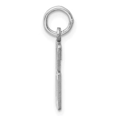 Sterling Silver/Rhodium-plated Elongated Number 86 Charm QES86