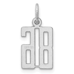 Sterling Silver/Rhodium-plated Elongated Number 86 Charm QES86