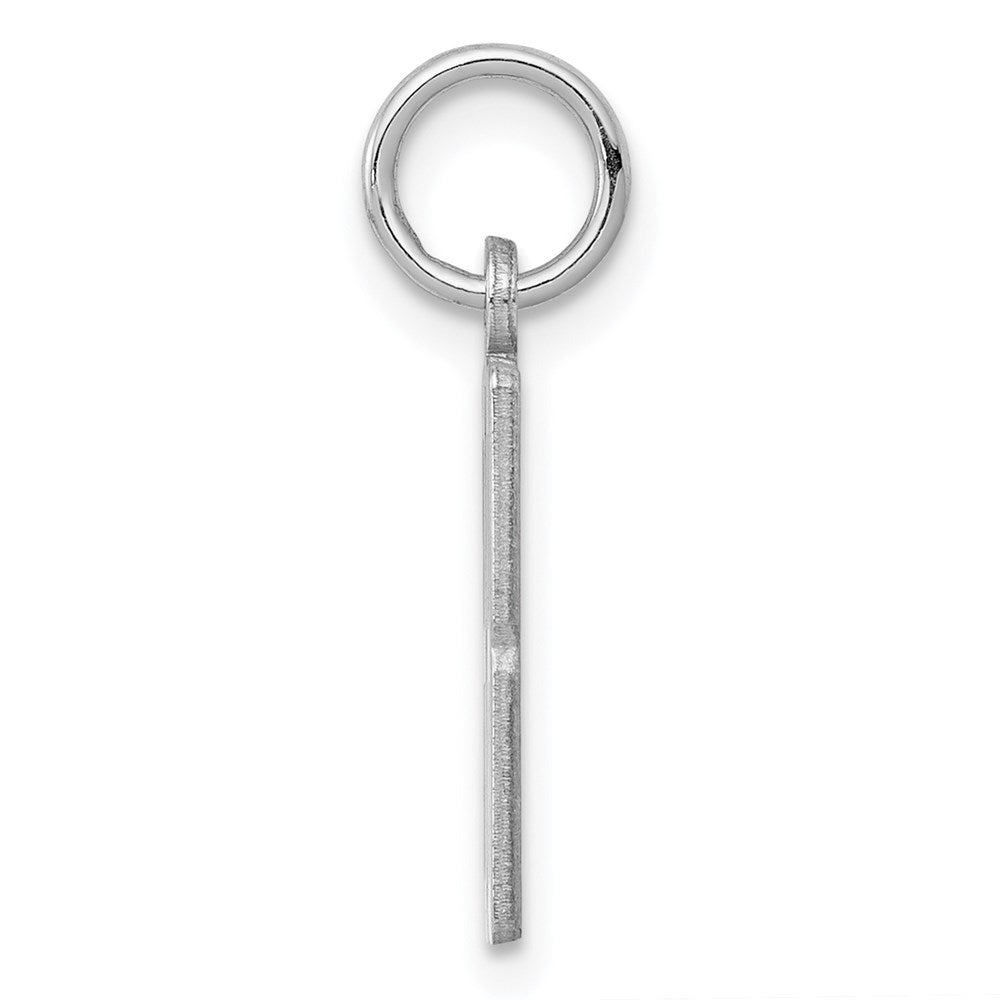 Sterling Silver/Rhodium-plated Elongated Number 88 Charm QES88