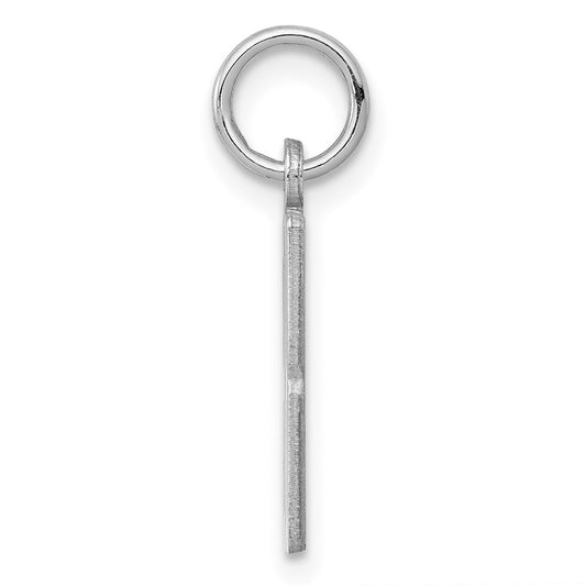 Sterling Silver/Rhodium-plated Elongated Number 88 Charm QES88
