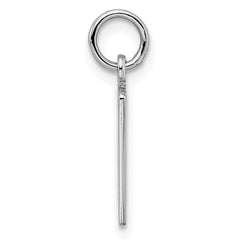 Sterling Silver/Rhodium-plated Elongated Number 90 Charm QES90
