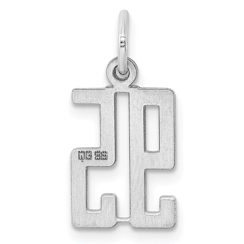 Sterling Silver/Rhodium-plated Elongated Number 95 Charm QES95