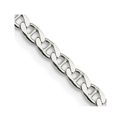 Sterling Silver 3.15mm D/C Flat Anchor Curb ChainQFAN080