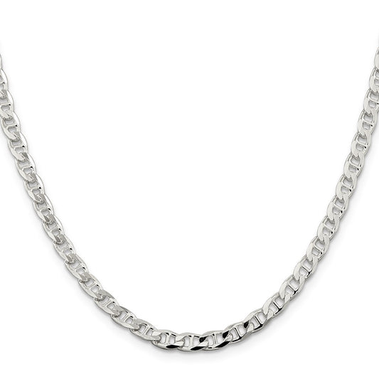 Sterling Silver 4.65mm D/C Flat Anchor Curb ChainQFAN120