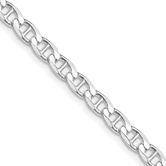 Sterling Silver Rhodium-plated 4.65mm D/C Flat Anchor Curb ChainQFAN120R