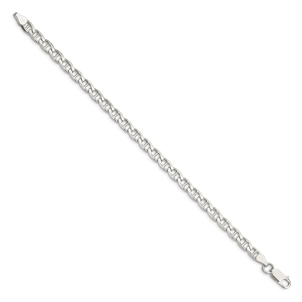 Sterling Silver 5.7mm D/C Flat Anchor Curb Chain QFAN150-8