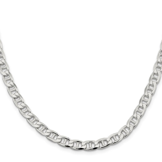 Sterling Silver 6.5mm D/C Flat Anchor Curb ChainQFAN180