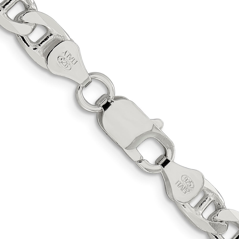 Sterling Silver 6.5mm D/C Flat Anchor Curb ChainQFAN180