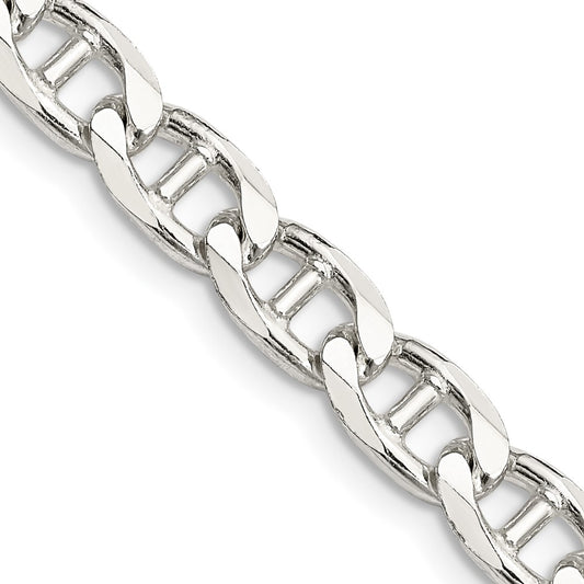 Sterling Silver 6.5mm D/C Flat Anchor Curb ChainQFAN180