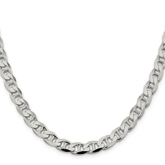 Sterling Silver 7.4mm D/C Flat Anchor Curb ChainQFAN200