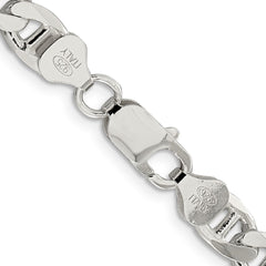 Sterling Silver 7.4mm D/C Flat Anchor Curb ChainQFAN200