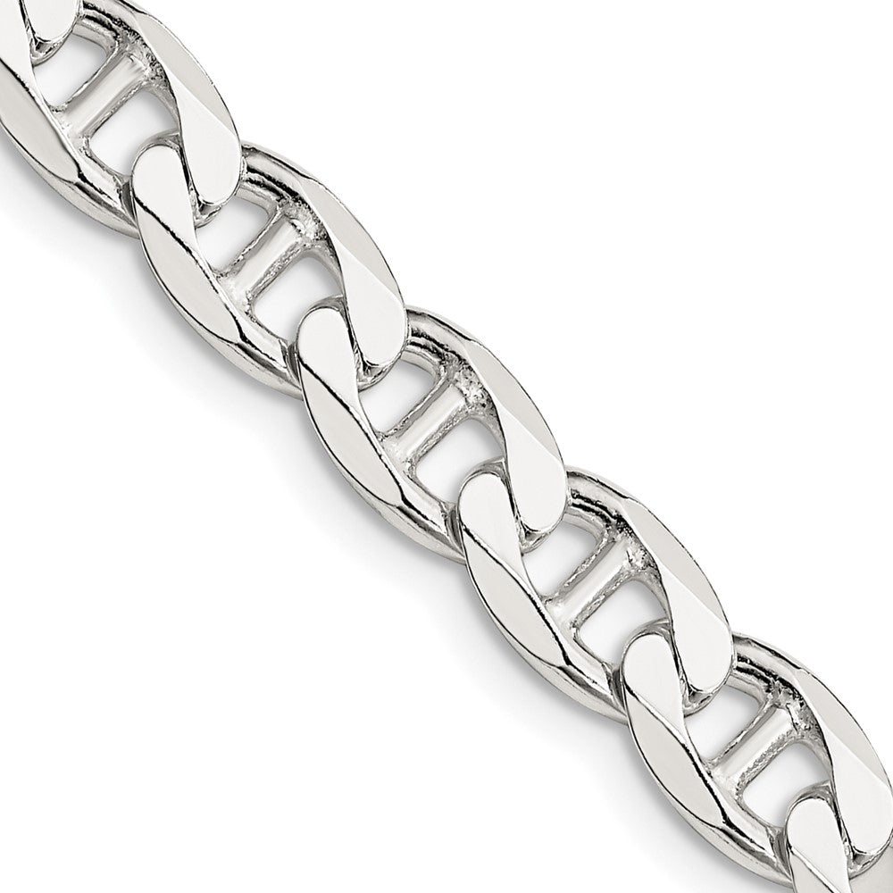 Sterling Silver 7.4mm D/C Flat Anchor Curb ChainQFAN200