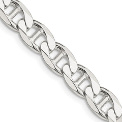 Sterling Silver 7.4mm D/C Flat Anchor Curb ChainQFAN200