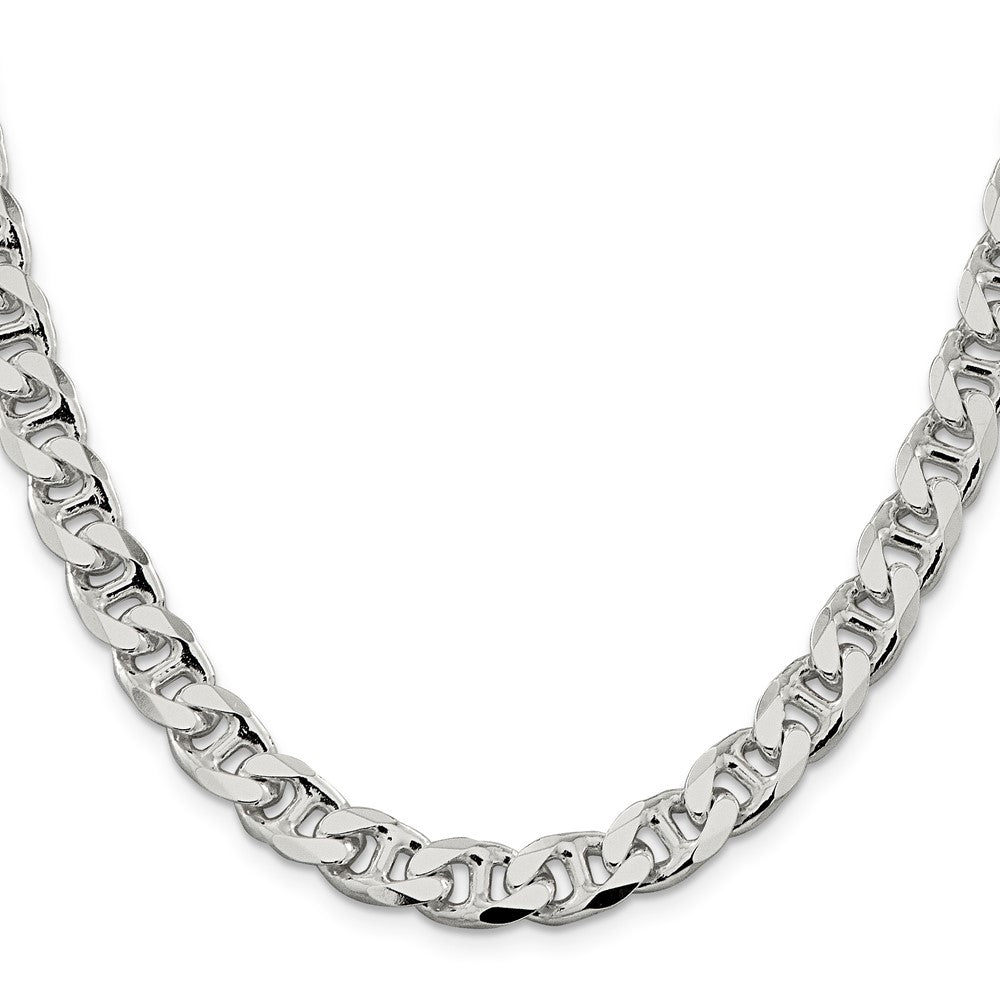 Sterling Silver 9mm D/C Flat Anchor Curb ChainQFAN250