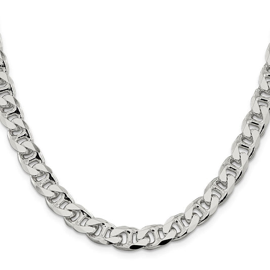 Sterling Silver 9mm D/C Flat Anchor Curb ChainQFAN250