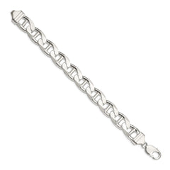 Sterling Silver 13.5mm D/C Flat Anchor Curb Chain QFAN350-8