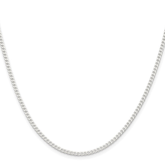 Sterling Silver 2.3mm Beveled Curb ChainQFB060
