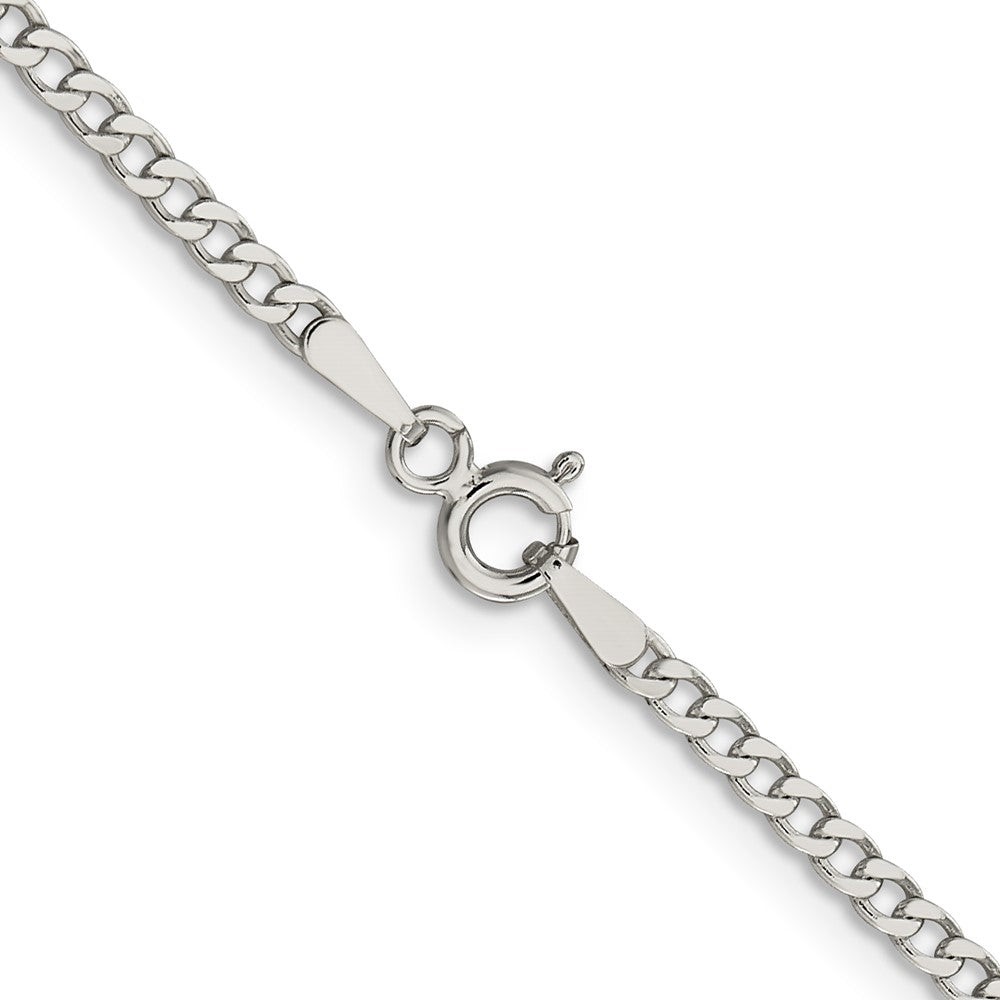 Sterling Silver 2.3mm Beveled Curb ChainQFB060