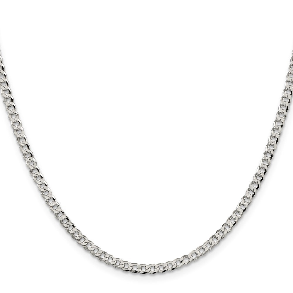 Sterling Silver 3.2mm Beveled Curb ChainQFB080