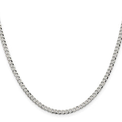 Sterling Silver 3.2mm Beveled Curb ChainQFB080