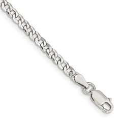 Sterling Silver 3.2mm Beveled Curb Chain QFB080-8
