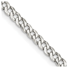Sterling Silver 3.2mm Beveled Curb ChainQFB080