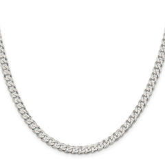 Sterling Silver 5mm Beveled Curb ChainQFB120