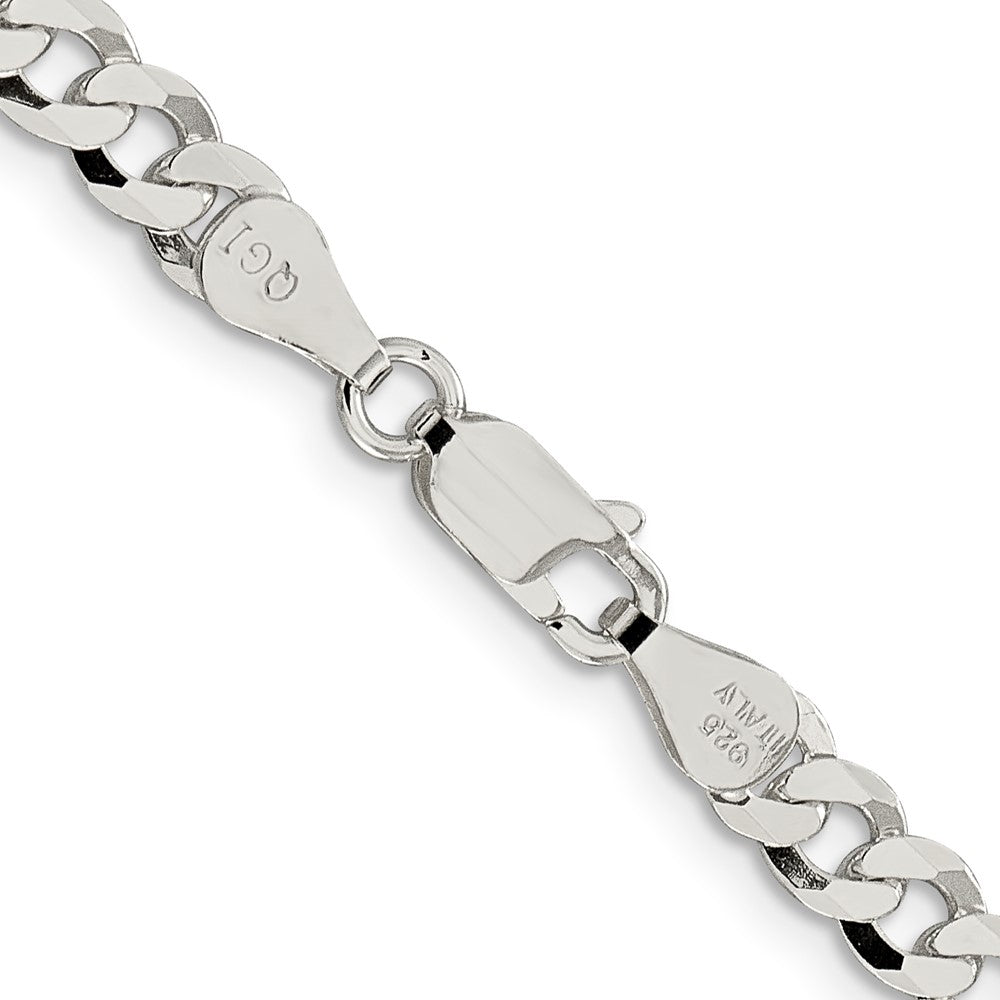 Sterling Silver 5mm Beveled Curb ChainQFB120