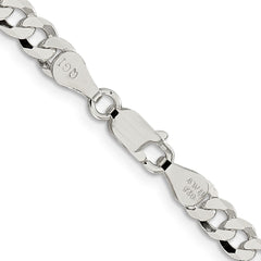 Sterling Silver 5mm Beveled Curb ChainQFB120