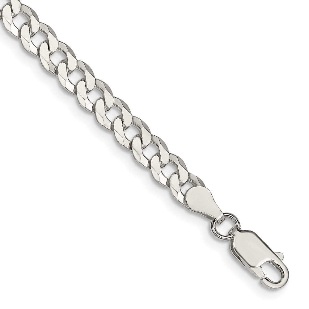 Sterling Silver 5mm Beveled Curb Chain QFB120-8