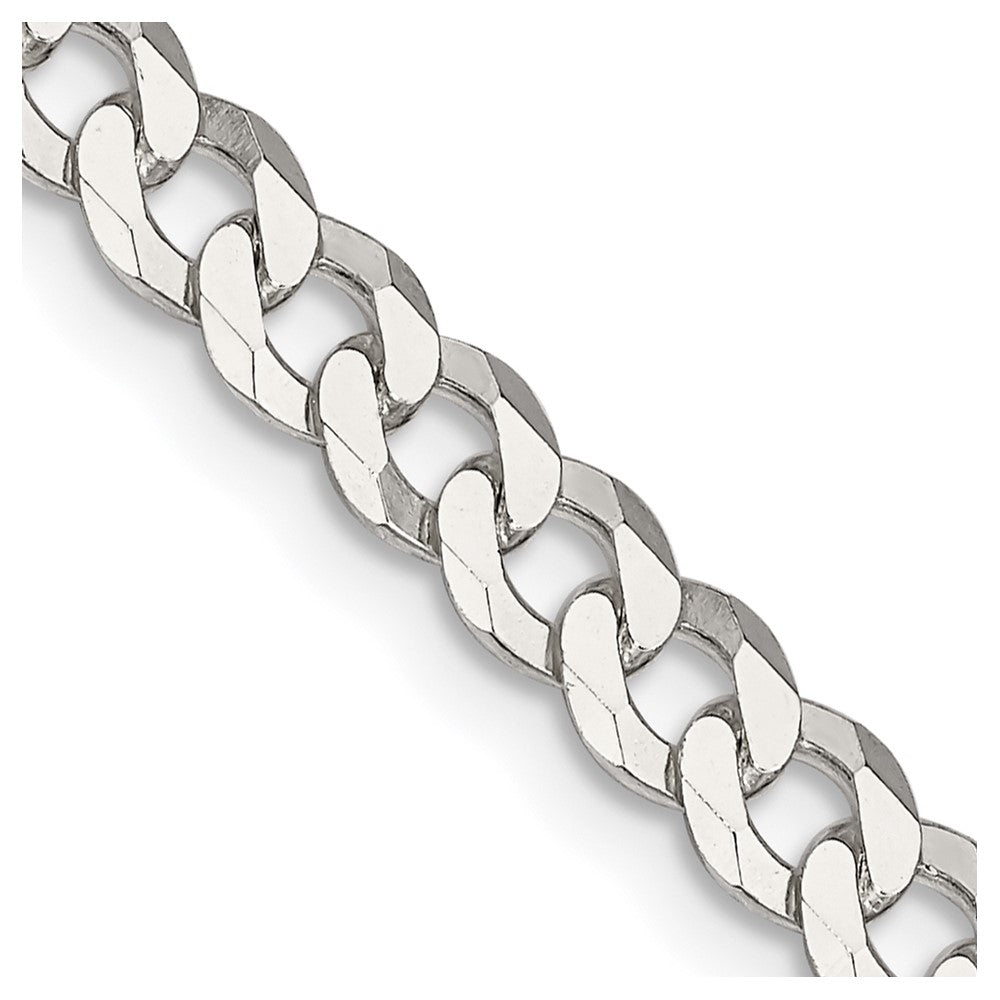 Sterling Silver 5mm Beveled Curb ChainQFB120