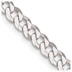 Sterling Silver 5mm Beveled Curb ChainQFB120