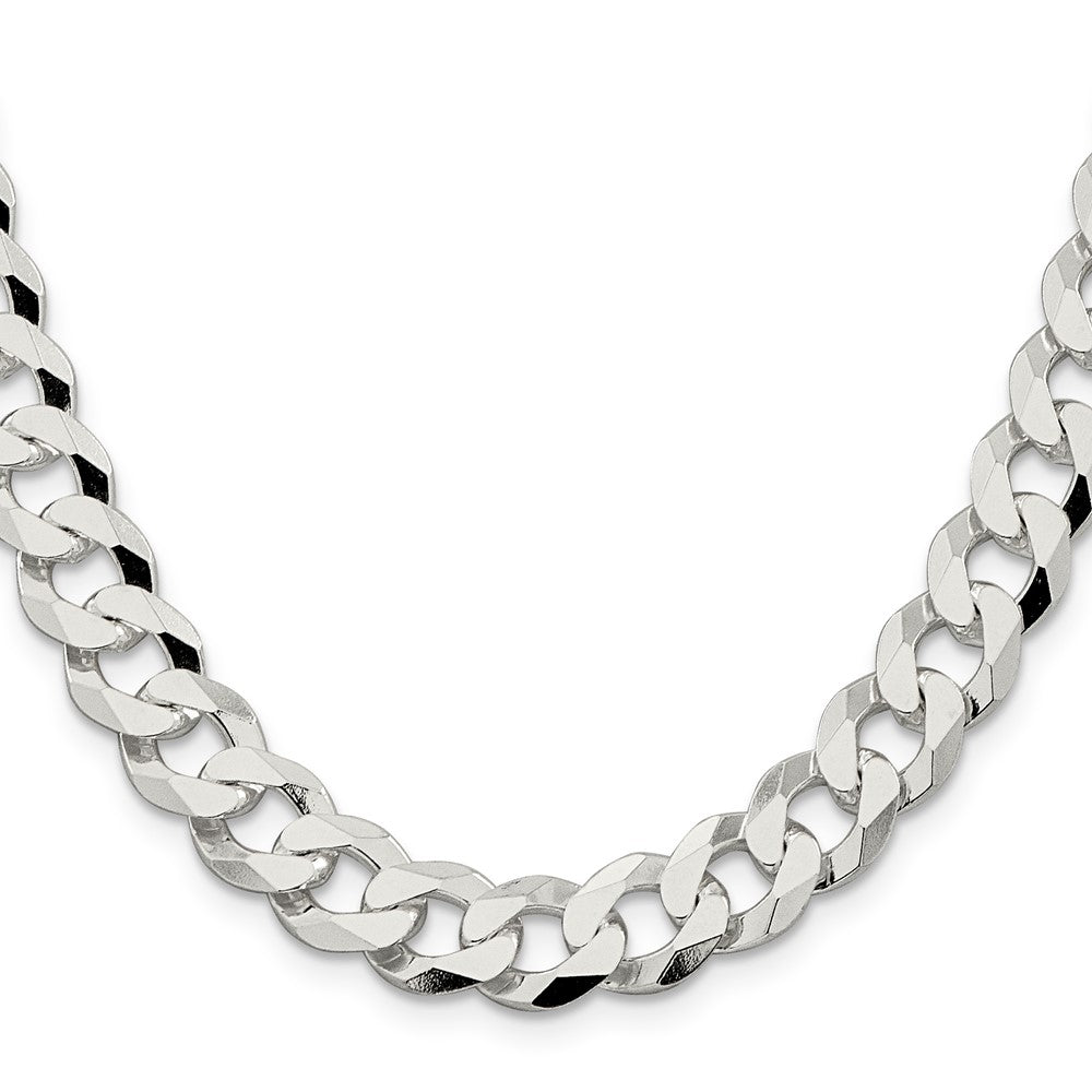 Sterling Silver 10.6mm Beveled Curb ChainQFB250
