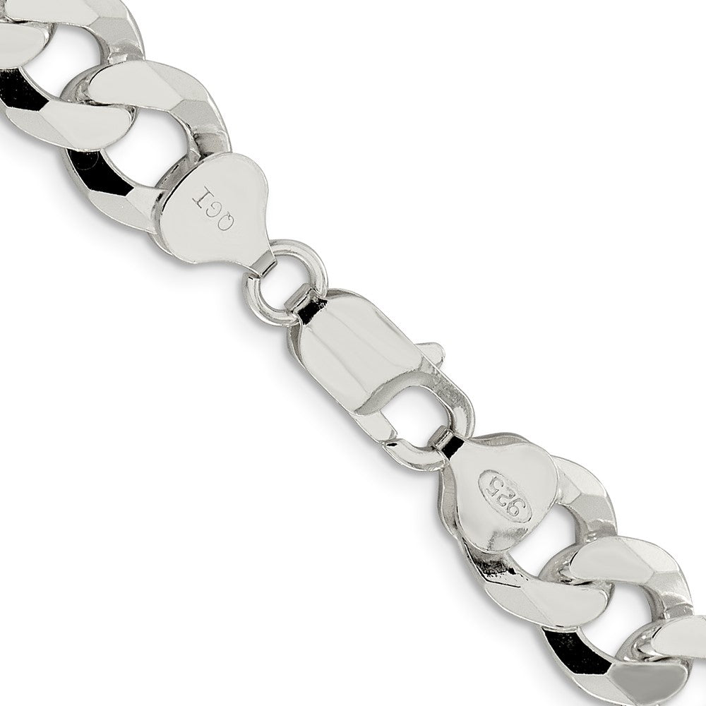 Sterling Silver 10.6mm Beveled Curb ChainQFB250
