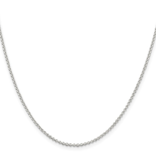 Sterling Silver Rhodium-plated 1.5mm Rolo ChainQFC103R