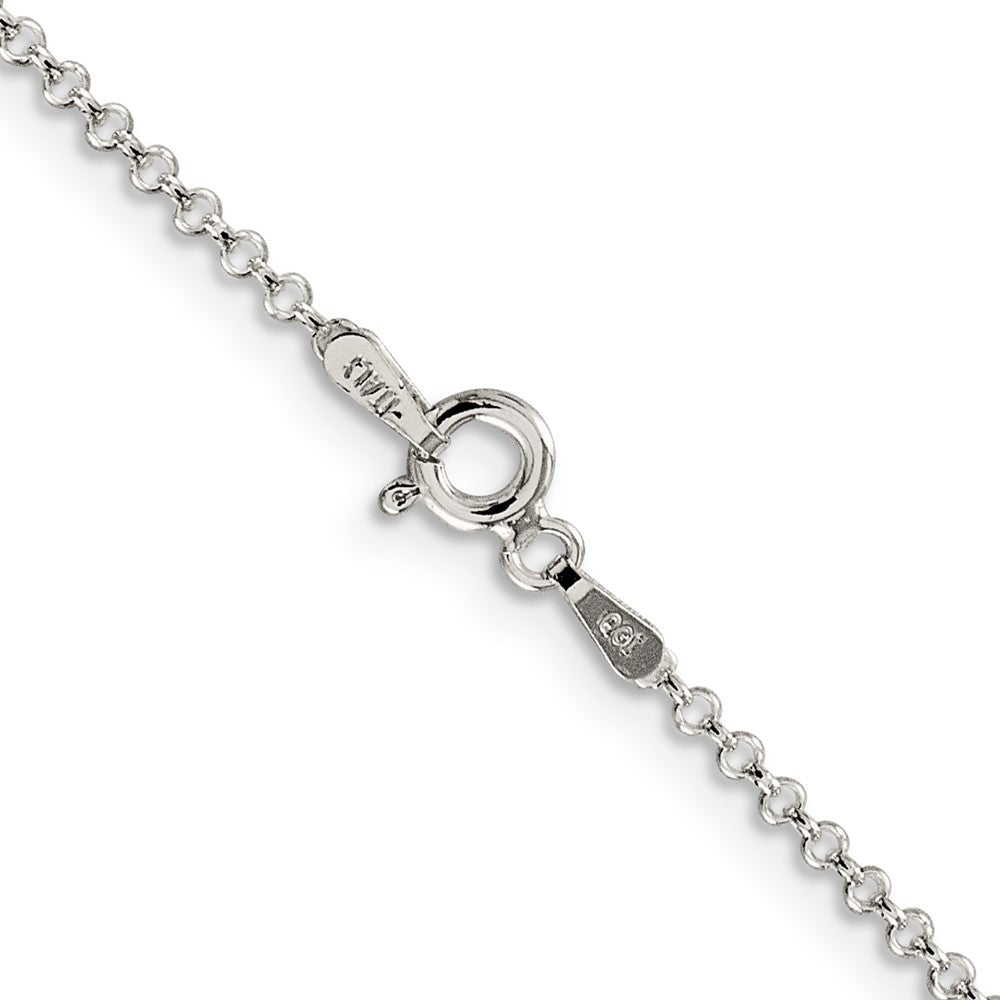 Sterling Silver Rhodium-plated 1.5mm Rolo ChainQFC103R