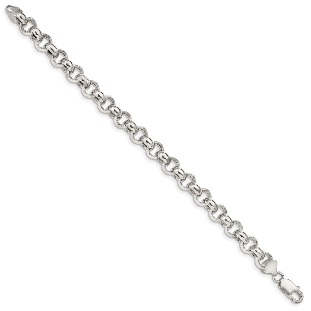 Sterling Silver 9.5mm Semi-solid Rolo Chain QFC109-8