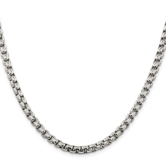 Sterling Silver 5.2mm Round Box ChainQFC127