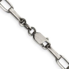 Sterling Silver Antiqued 4.8mm Elongated Open Link ChainQFC139